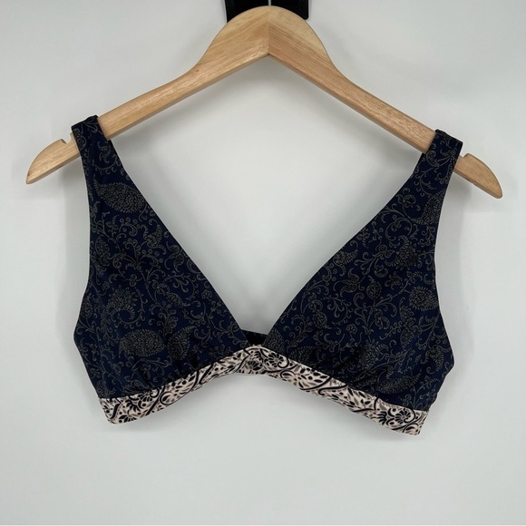 Athleta Aqualux batik Blue Bikini Top Small - Picture 2 of 12